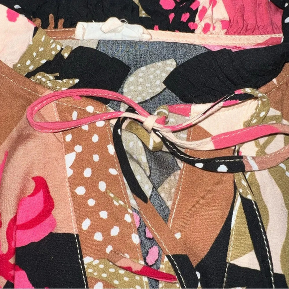 Easel size large top v neck blousy colorful - Picture 5 of 8